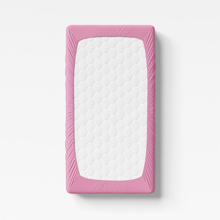 Eevi, prześcieradło bawełniane, ciemnoróżowe, 140-70 cm