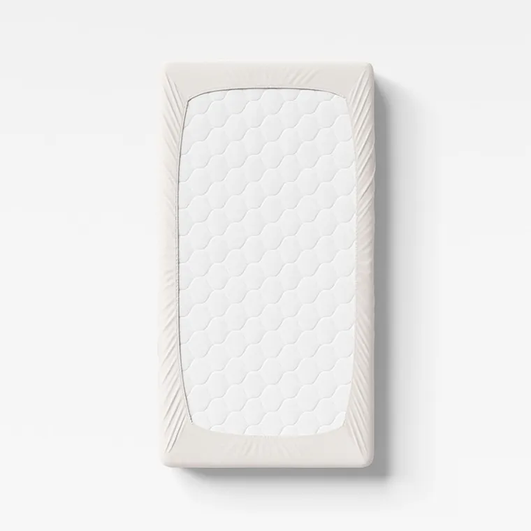 Eevi, prześcieradło bawełniane, ecru, 140-70 cm