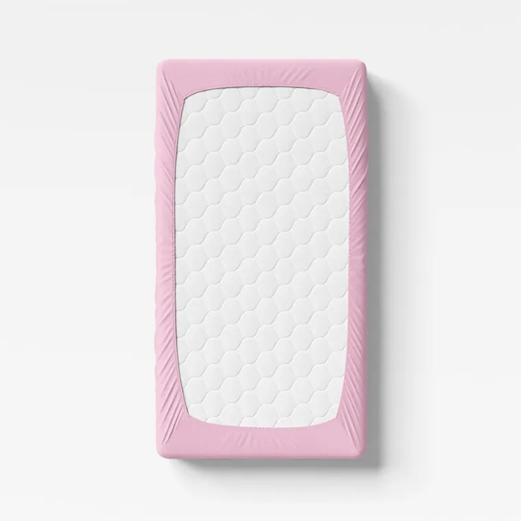 Eevi, prześcieradło bawełniane, różowe, 140-70 cm