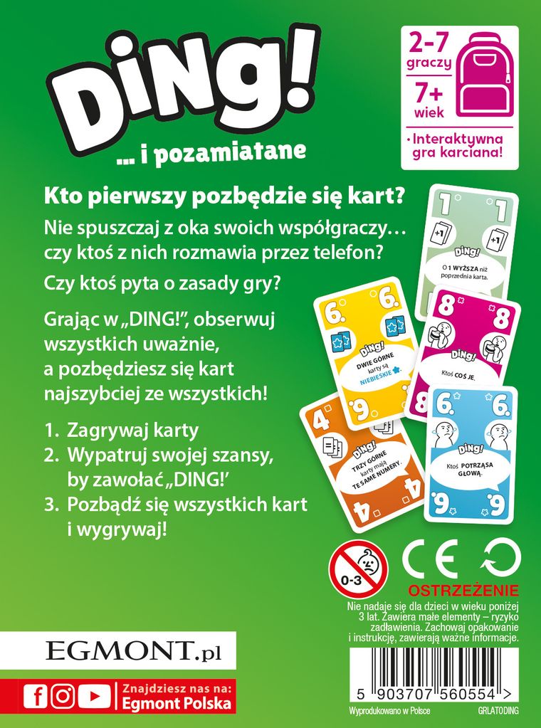 Egmont, DING! … i pozamiatane, gra karciana
