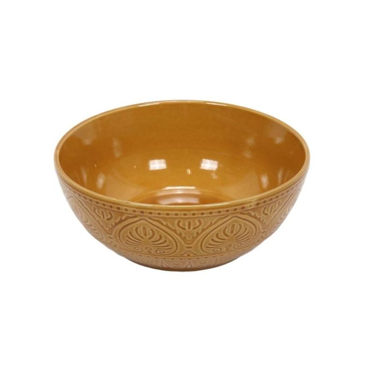 eh Excellent Houseware, ceramiczna miska ze żłobionym wzorem, 1900 ml