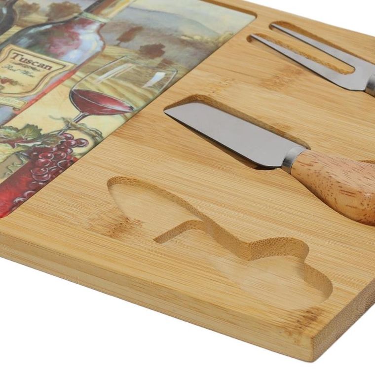 eh Excellent Houseware, deska do serów z zestawem nożyków, 30-21 cm