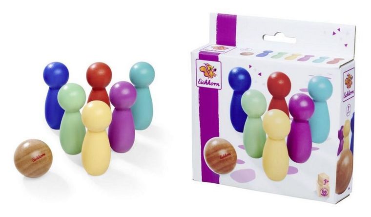 Eichhorn, kręgle drewniane, 7 elementów