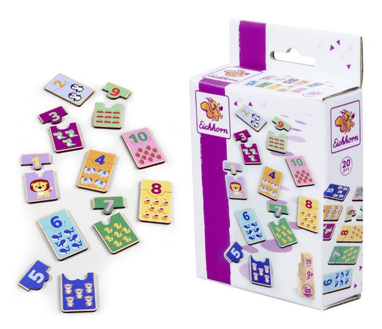 Eichhorn, Numerki, klocki edukacyjne, 20 elementów