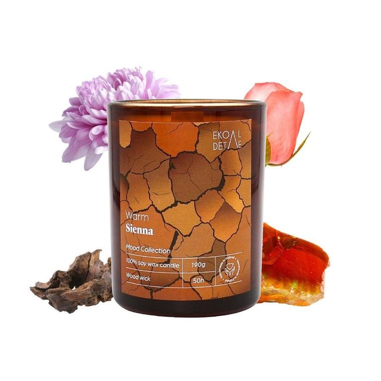 EkoDetale, Mood Stories, świeca sojowa w szkle, Warm Sienna, 190g