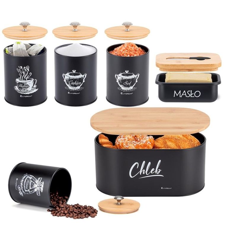 Elitehoff, chlebak z zestawem pojemników i maselniczką