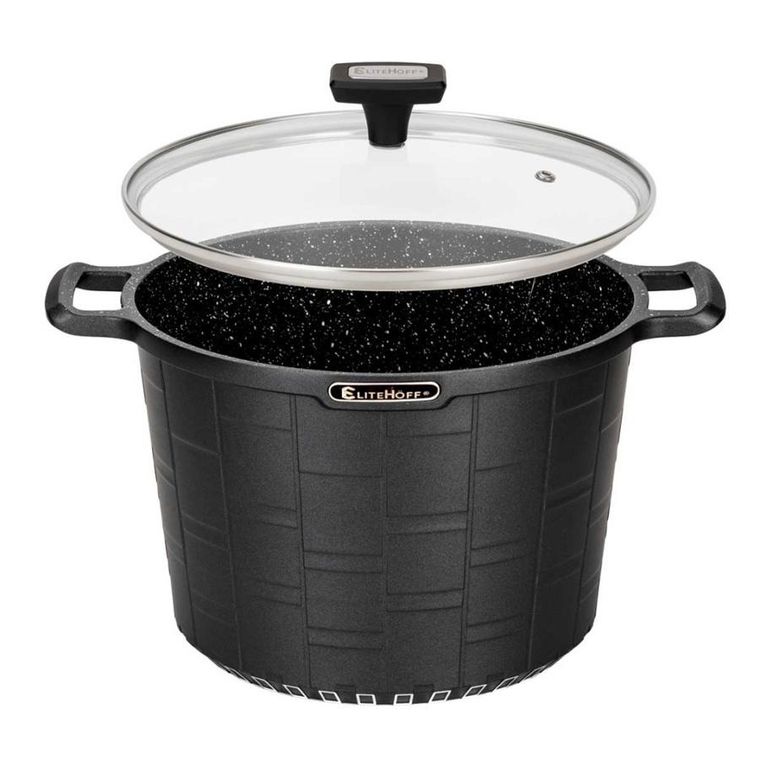 Elitehoff, garnek granitowy z pokrywą, 24 cm, 6,5l