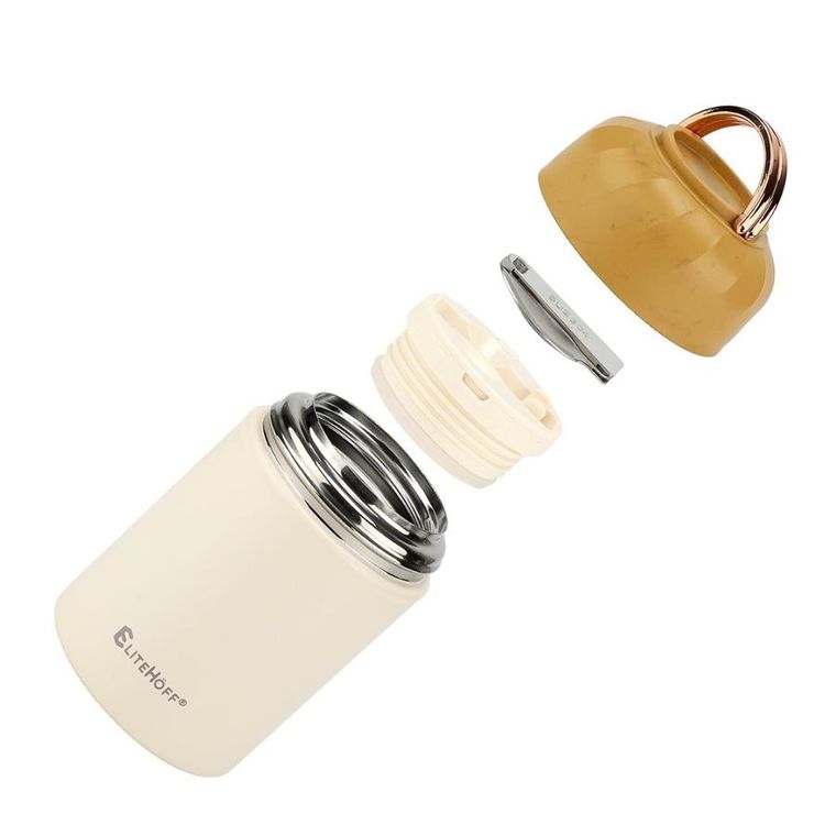 Elitehoff, termos obiadowy z miską i składaną łyżką, 500 ml, e-8250