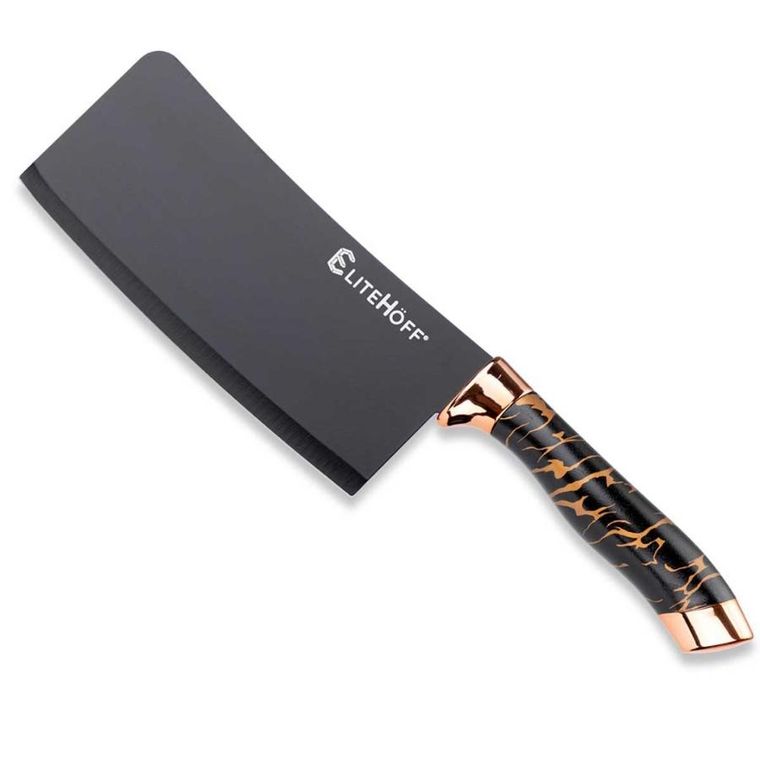 Elitehoff, zestaw noży kuchennych w stojaku z ostrzałką i nożycami, 9 elementów