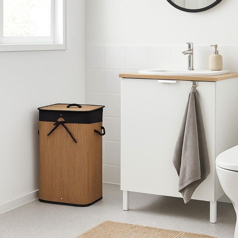 Emako, Bofo, kosz na pranie, bambusowy, 72l