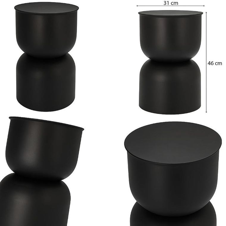 Emako, Disa, stolik kolumna, matowy, średnica 31 cm