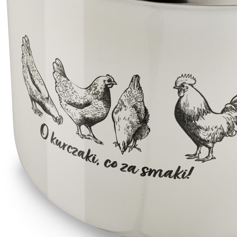 Emaliowany garnek, o kurczaki, 26 cm