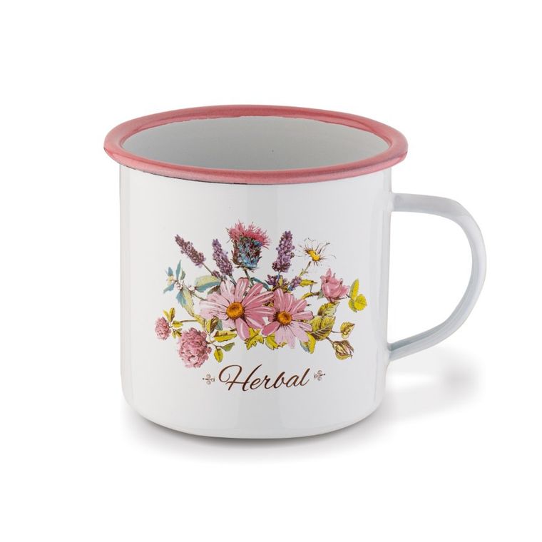 Emaliowany kubek, 9 cm, 500 ml, herbal