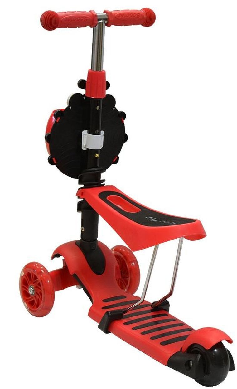 Enero, Biedronka, hulajnoga 3-kołowa, balansowa, 3w1, czerwona