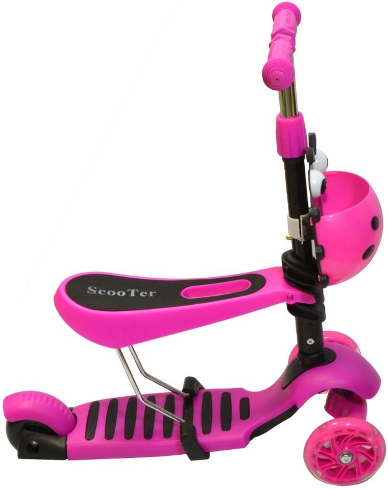 Enero, Biedronka, hulajnoga 3-kołowa, balansowa, 3w1, różowa