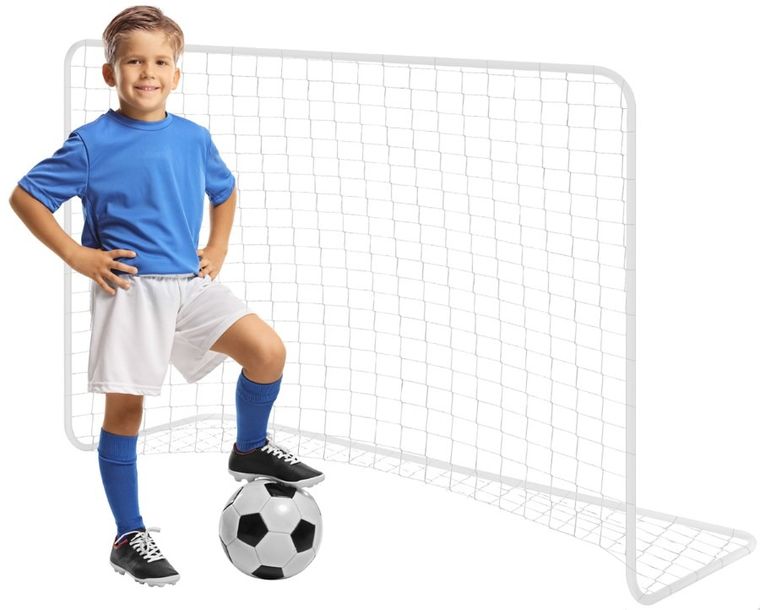 Enero, bramka piłkarska, biała, 182-122-61 cm