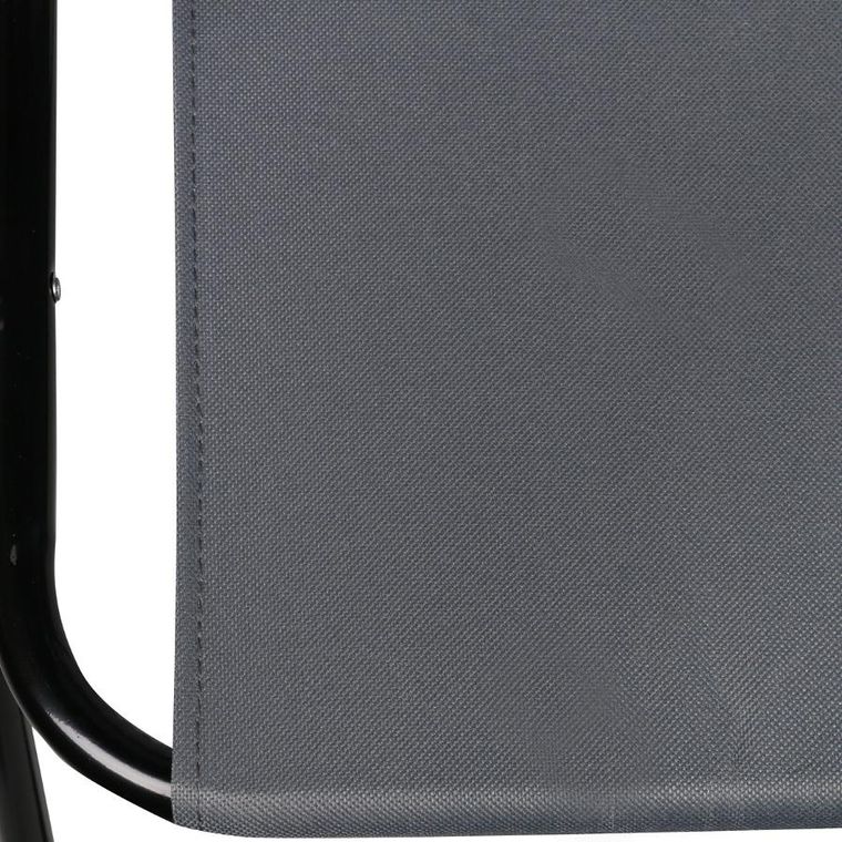 Enero Camp, krzesło turystyczne z podłokietnikami, składane, szare, 52-44-75 cm