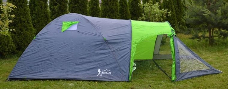 Enero Camp, namiot 4 osobowy cool czarno-zielony Camp