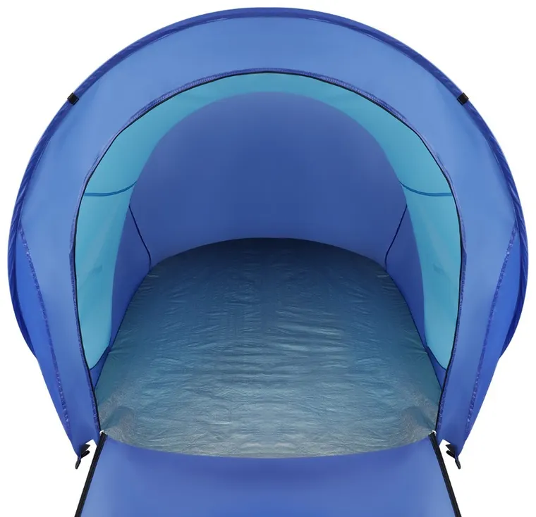 Enero Camp, namiot parawan plażowy samorozkładający zamykany, niebiesko-granatowy, 200-120-110/90 cm