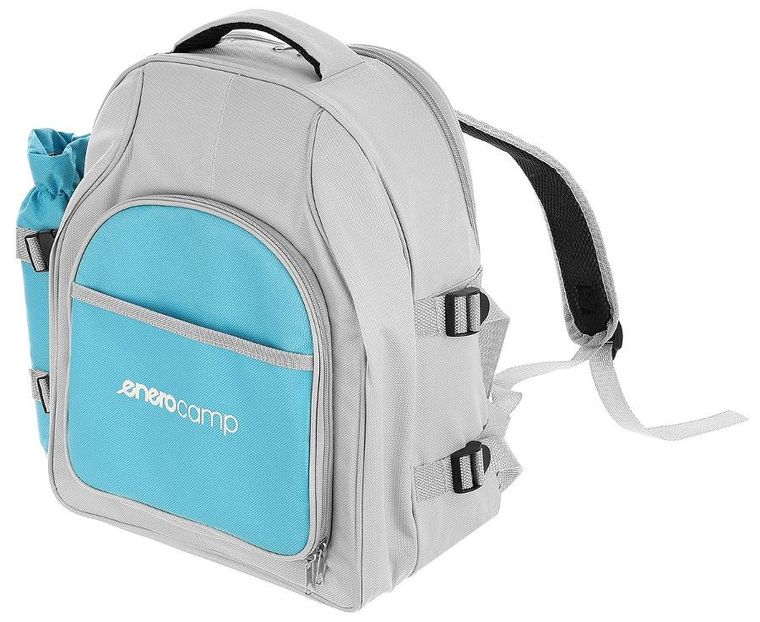 Enero Camp, plecak piknikowy, termiczny, błękitno-szary, 25 l