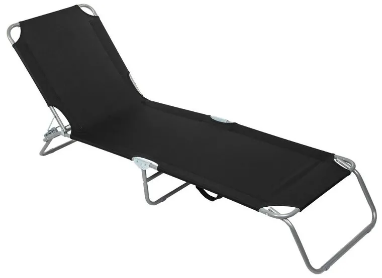 Enero Camp, składane łóżko turystyczne kempingowe, czarne