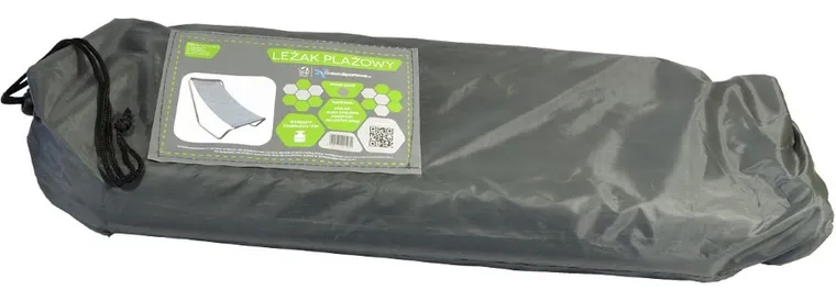 Enero Camp, składany leżak ogrodowo-plażowy z torbą, szary