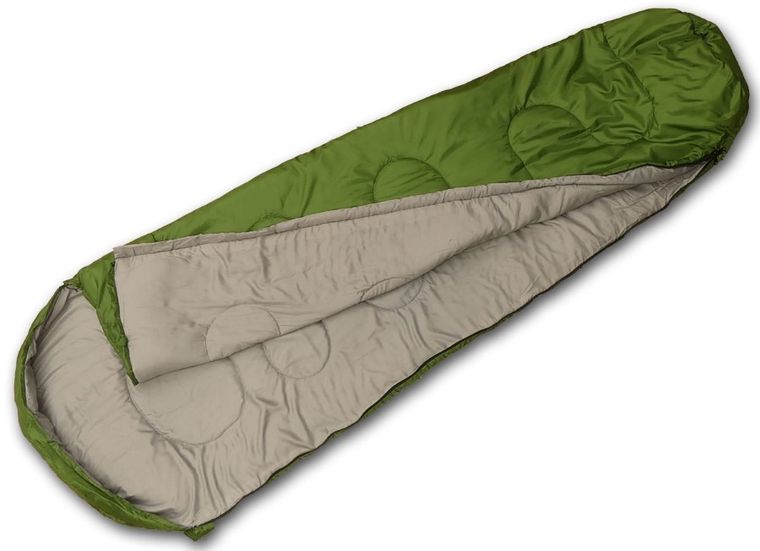 Enero Camp, śpiwór Nepal, ciemnozielony, 210-80-50 cm