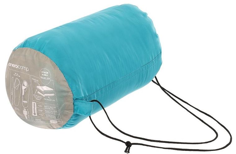 Enero camp, śpiwór turystyczny traveler, błękitno-szary, 210-80/50 cm