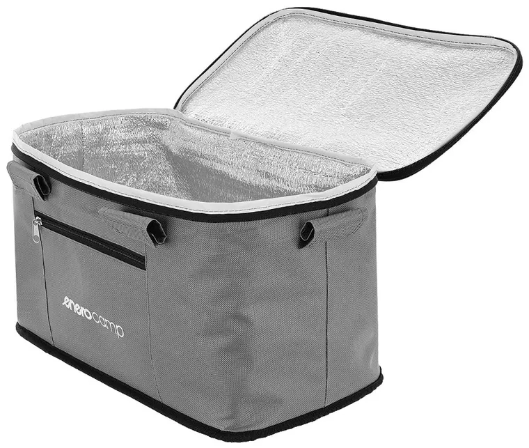 Enero Camp, termiczny koszyk turystyczny składany, szary, 24l
