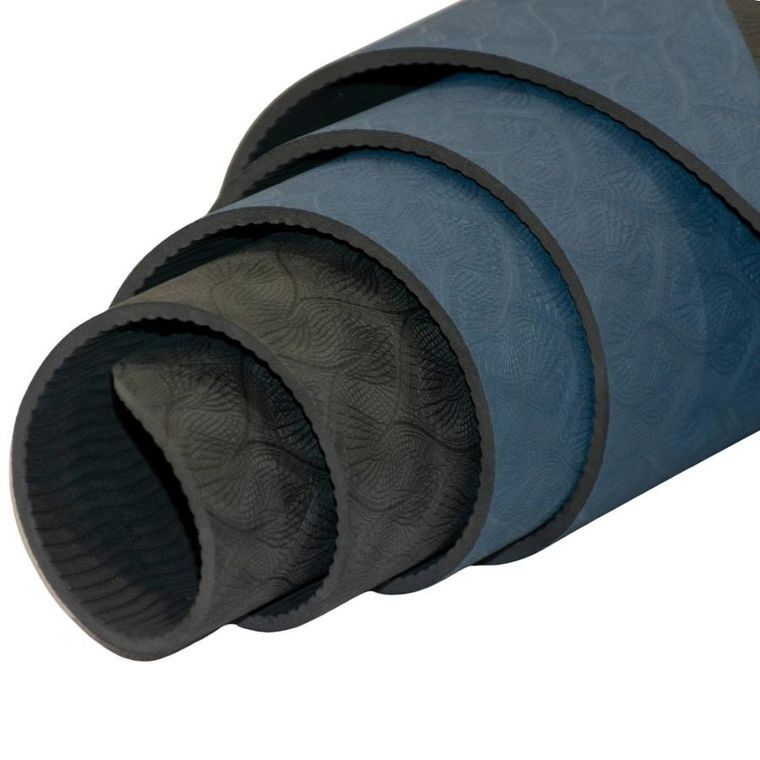 Enero Fit, mata do jogi i fitness, tpe antypoślizgowa, czarno-niebieska