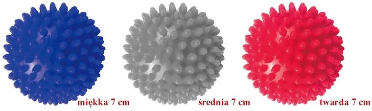 Enero fit, piłeczki jeżyki do masażu, 7 cm, 3 szt.