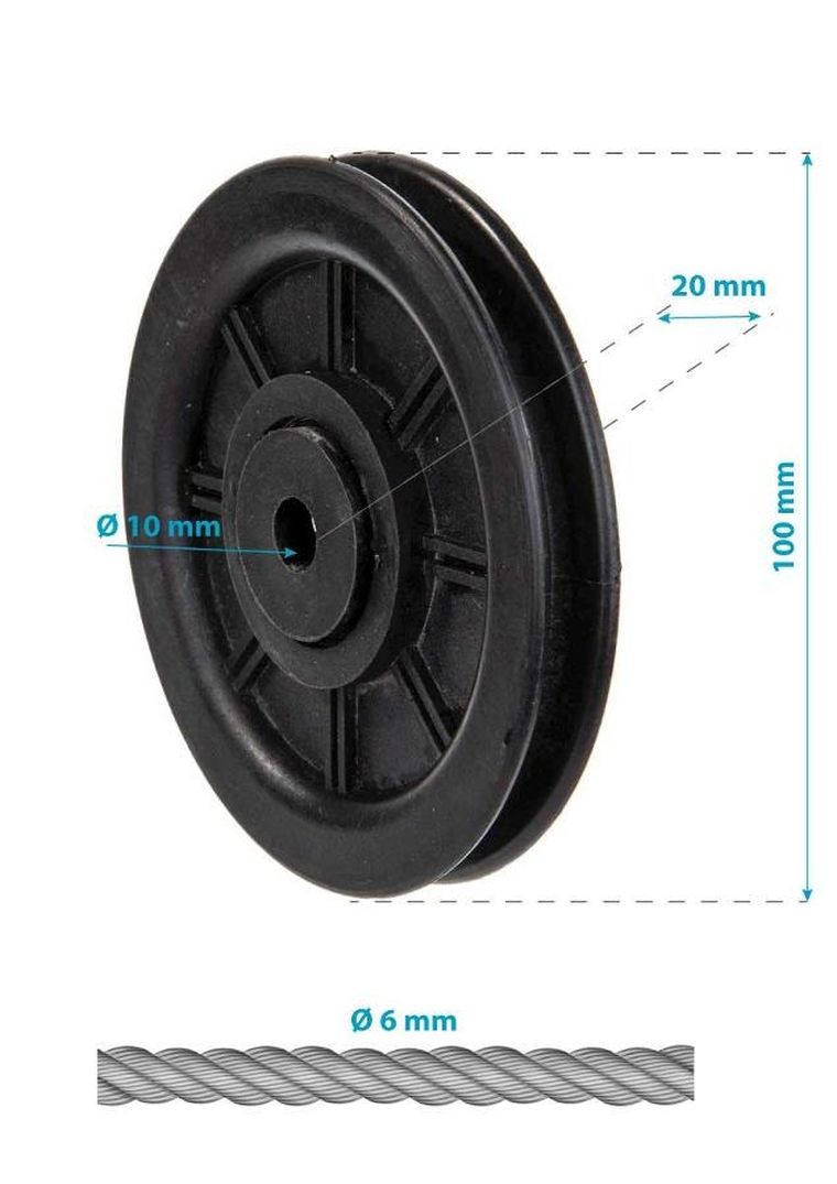 Enero Fit, rolka 100 mm na linkę do atlasu 6 mm