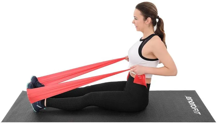 Enero fit, taśma treningowa do ćwiczeń pilates, 200-15-0,55 cm 15-25kg, niebieska