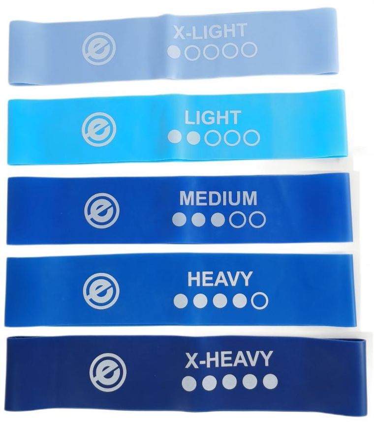 Enero fit, zestaw 5 gum do ćwiczeń, tpe blue band