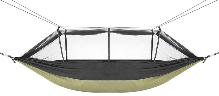 Enero, hamak turystyczny z moskitierą, 2-osobowy, zielony, 270-140 cm
