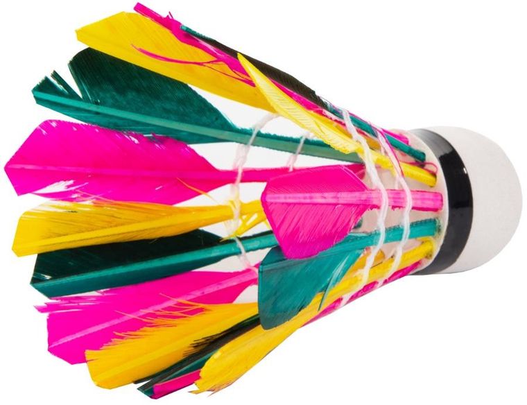 Enero, lotki do badmintona, z piór, kolorowe, 3 szt.