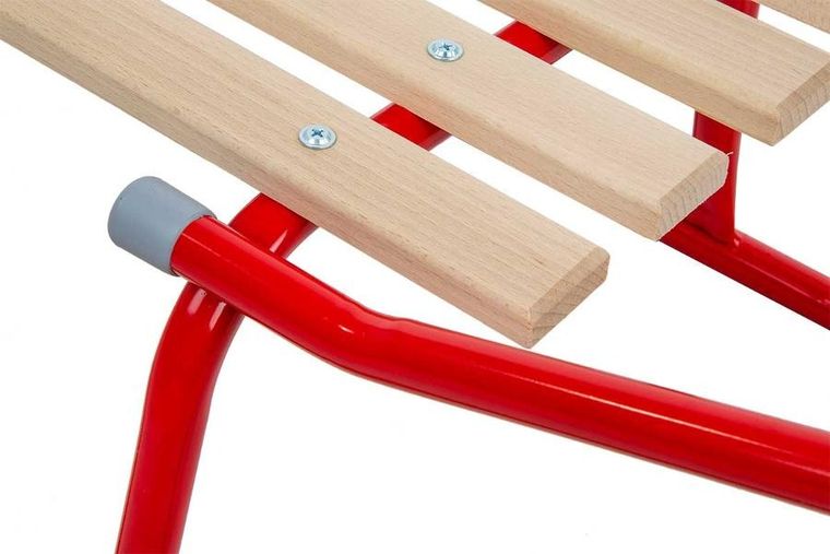 Enero, metalowe sanki kuligowe, dwuosobowe, czerwone