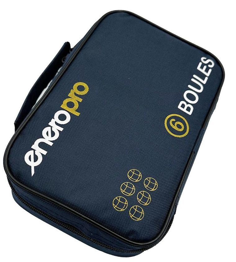 Enero, Pro, Boule Petanque, kule do gry z pokrowcem, czarne, 6 szt.