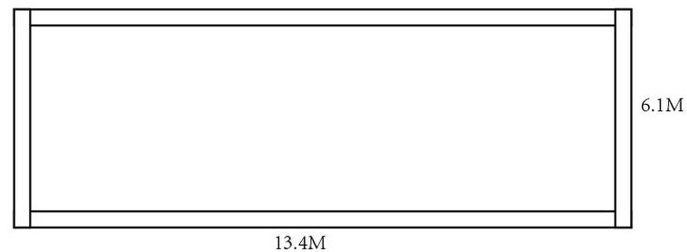 Enero Pro, lina pola boiska do badmintona, regulowana, 13,4-6,1m