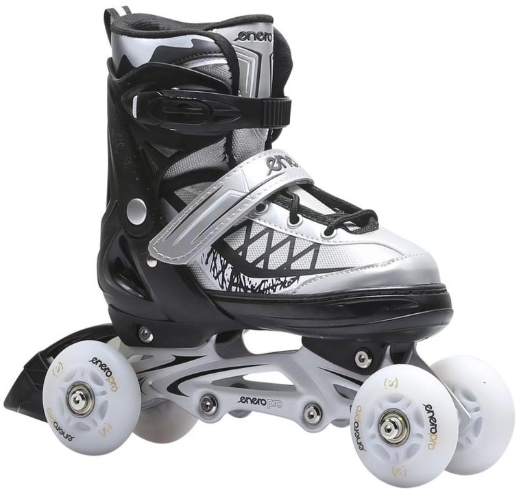 Enero Pro, łyżworolki, 4w1, LED, szare, rozmiar 26-29