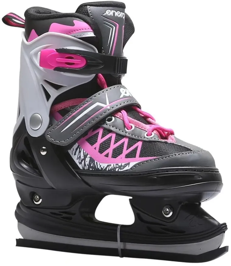 Enero Pro, łyżworolki wrotki łyżwy, 4w1, LED, różowo-szare, rozmiar 26-29