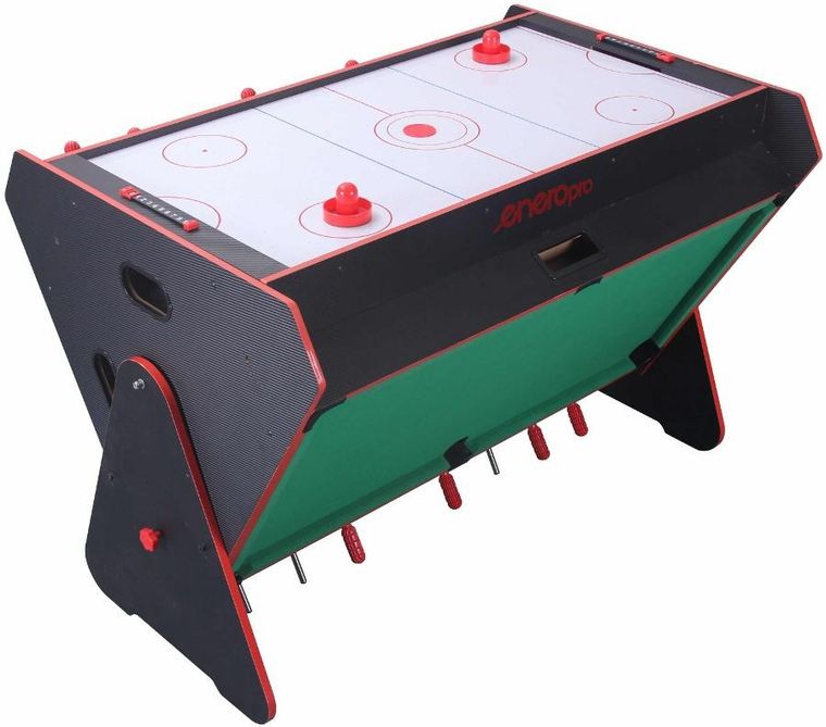 Enero, Pro, stół do gry, obrotowy, 3w1: bilard, piłkarzyki, cymbergaj, czarny, 121-84,5-85,3 cm