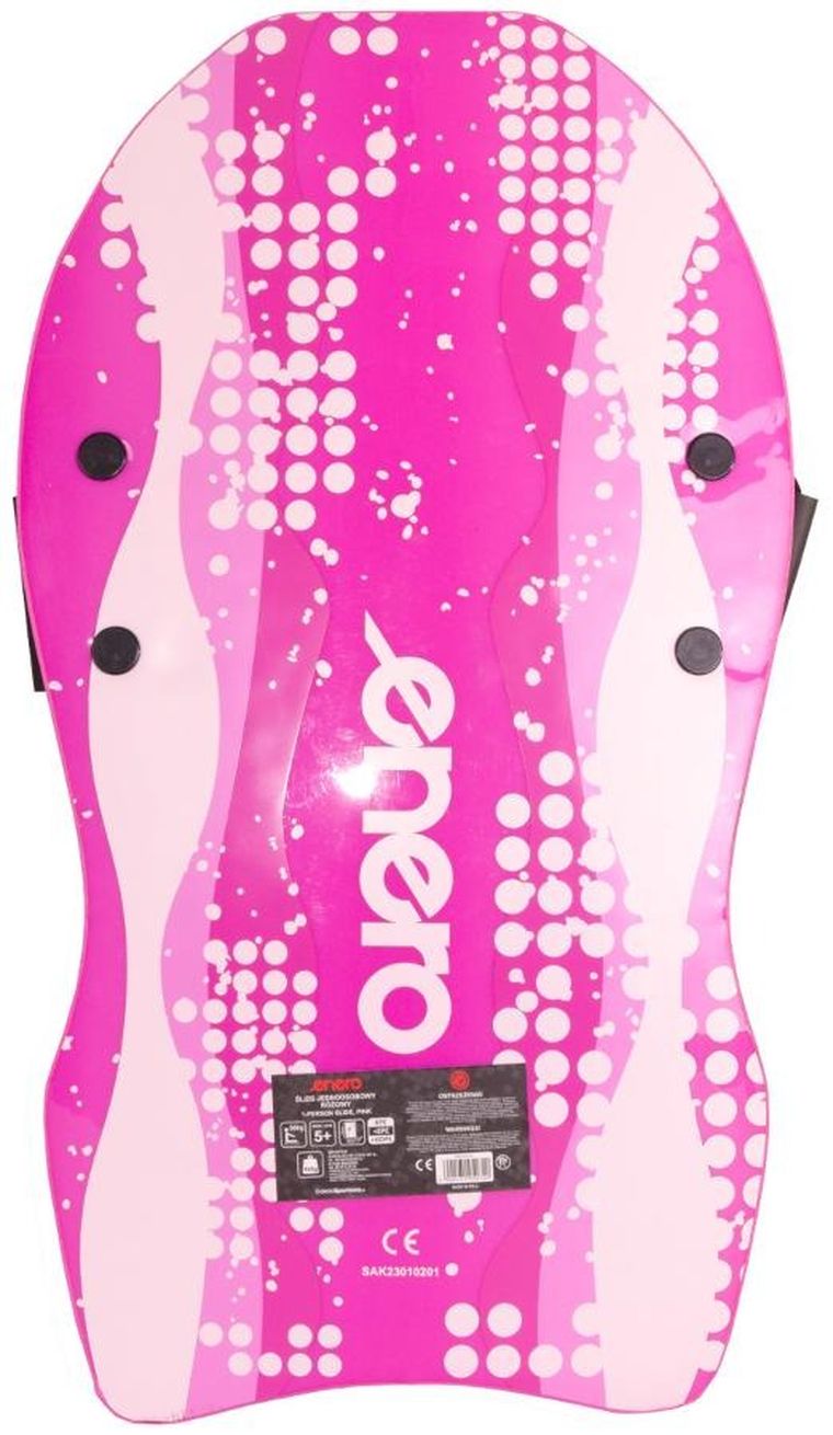 Enero, ślizg, zjazd piankowy, różowy