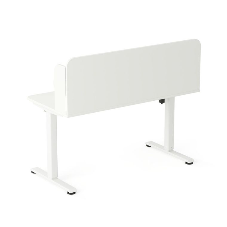 Entelo, Axio, biurko elektryczne regulowane z nadstawką, rozmiar 3-4, 100-65 cm, biały