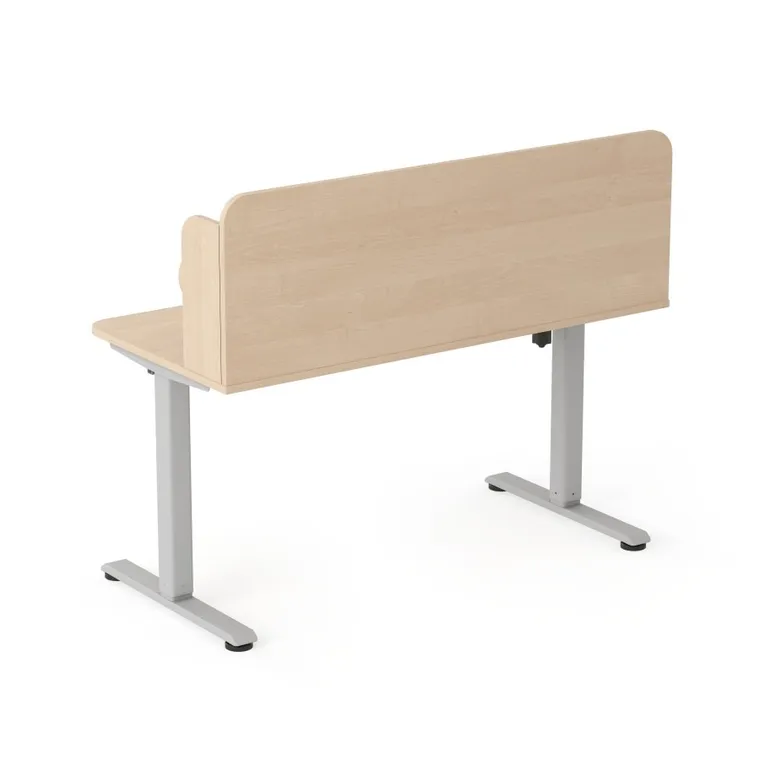 Entelo, Axio, biurko elektryczne regulowane z nadstawką, rozmiar 3-4, 100-65 cm, brzoza