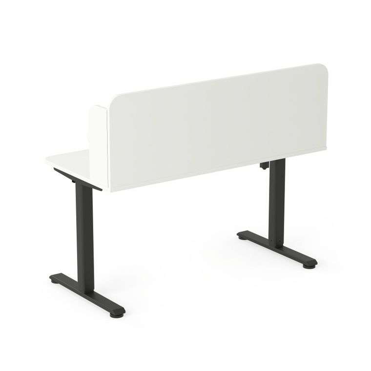 Entelo, Axio, biurko elektryczne regulowane z nadstawką, rozmiar 3-4, 120-65 cm, biały