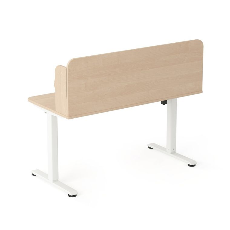 Entelo, Axio, biurko elektryczne regulowane z nadstawką, rozmiar 5-6, 100-65 cm, brzoza