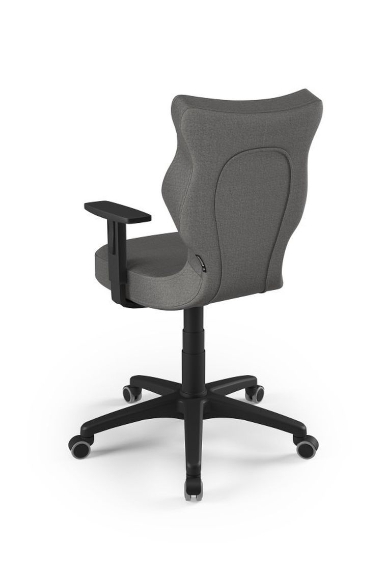 Entelo, Duo, krzesło biurowe z podłokietnikami, wzrost 159-188 cm, ciemno szare