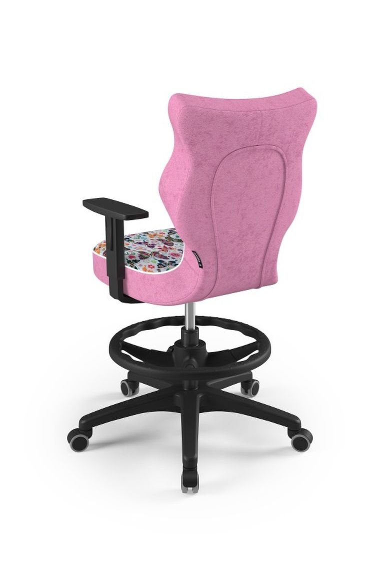 Entelo, Duo, krzesło biurowe z podnóżkiem i podłokietnikami, wzrost 159-188 cm, motylki