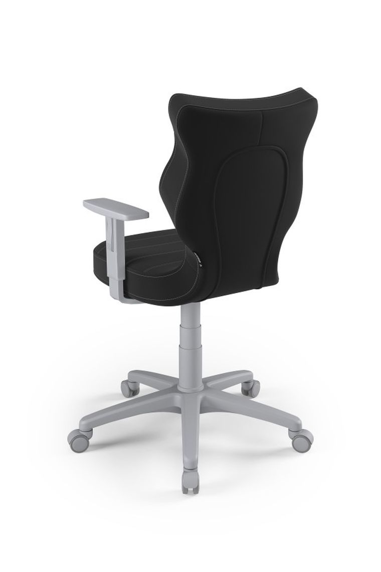 Entelo, Duo, krzesło młodzieżowe z podłokietnikami, wzrost 146-176,5 cm, antracytowe